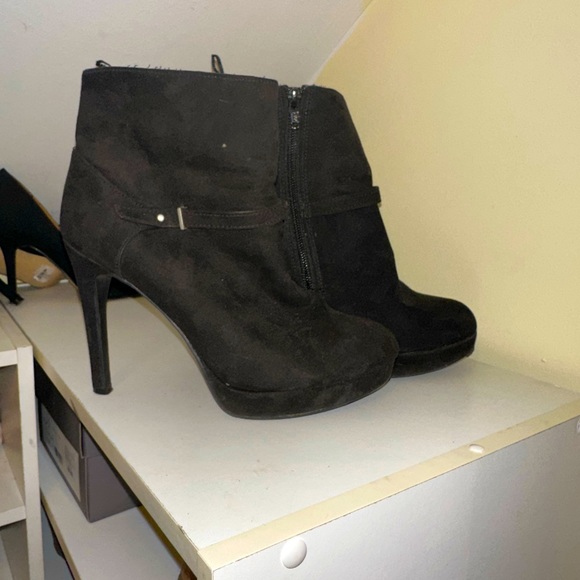 Black suede H&M booties. - Picture 3 of 3